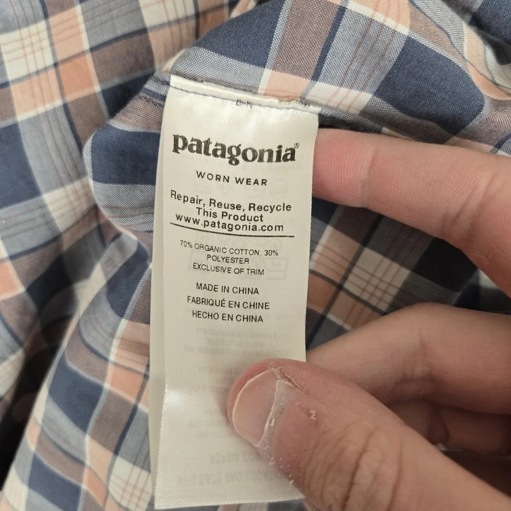 Patagonia Dogfish Head Shirt Mens XL Plaid Fezzman Organic Cotton Classic 53964